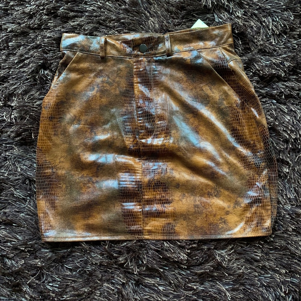 Missguided Faux Leather Mini Skirt